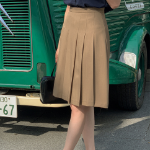 Плиссированная миди-юбка