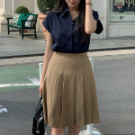 Плиссированная миди-юбка