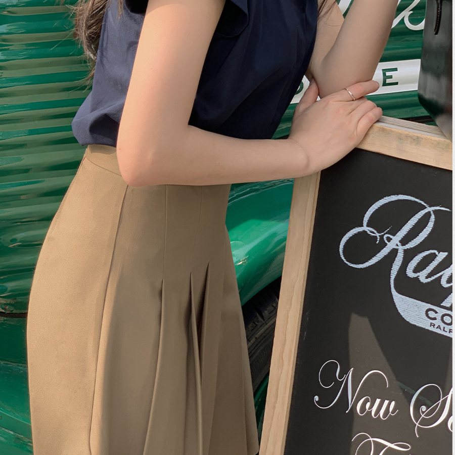 Плиссированная миди-юбка