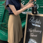 Плиссированная миди-юбка