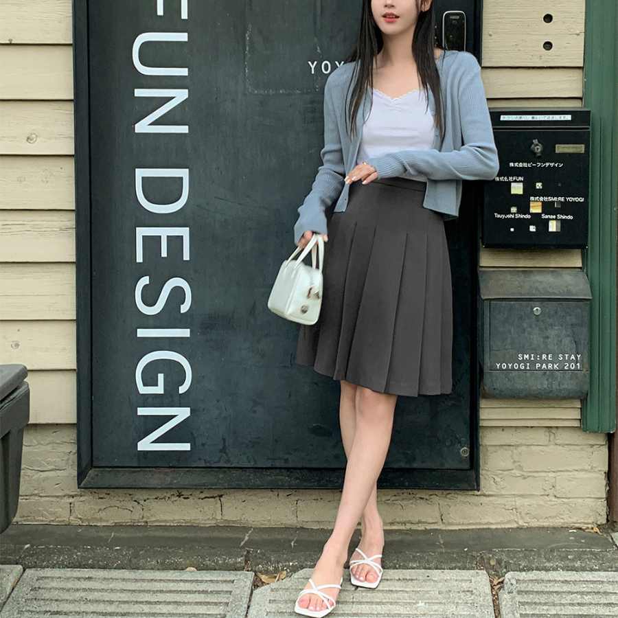 Плиссированная миди-юбка