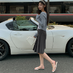 Плиссированная миди-юбка