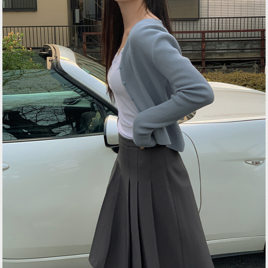 Плиссированная миди-юбка