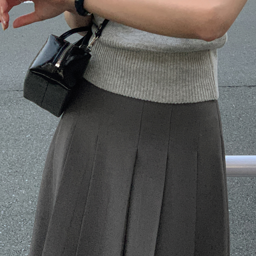 Плиссированная миди-юбка