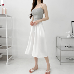 Свободный размер-Белый-Миди юбки