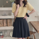 Романтичная расклешённая миди-юбка с задней резинкой