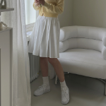 S-Белый-Миди юбки