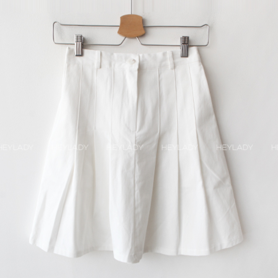 Миди-юбка из хлопка с плиссировкой