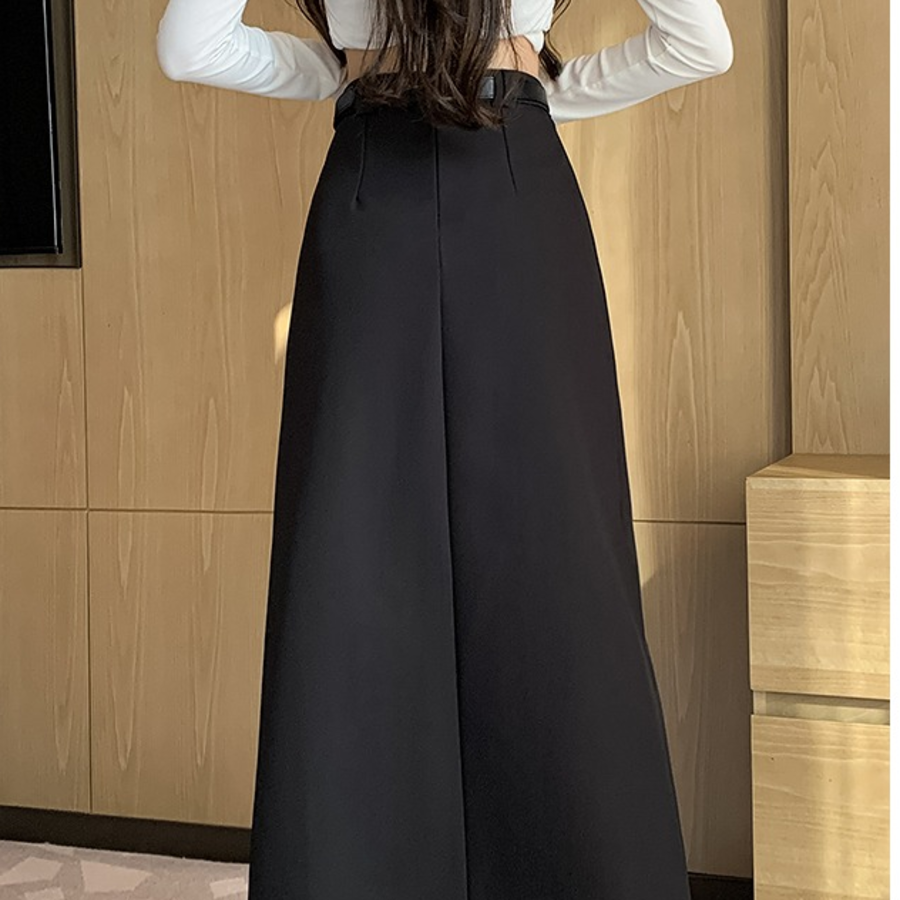 Классическая прямая юбка миди