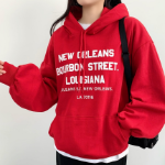 Свободный размер-Красный-Худи