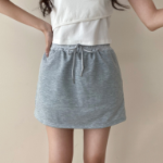Кэжуальная мини-юбка A-силуэта