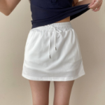 M-Белый-Мини юбки