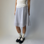 Миди-юбка A-силуэта из шифона с клетчатым узором