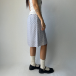 Миди-юбка A-силуэта из шифона с клетчатым узором