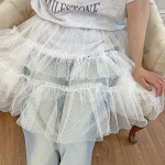 Мини-юбка с воланами и многослойным дизайном