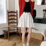 Мини-юбка с многослойной юбкой и сердечками