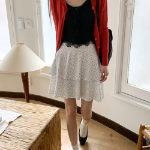 Мини-юбка с многослойной юбкой и сердечками