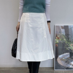 Плиссированная миди-юбка на пуговицах