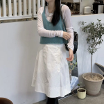 Плиссированная миди-юбка на пуговицах