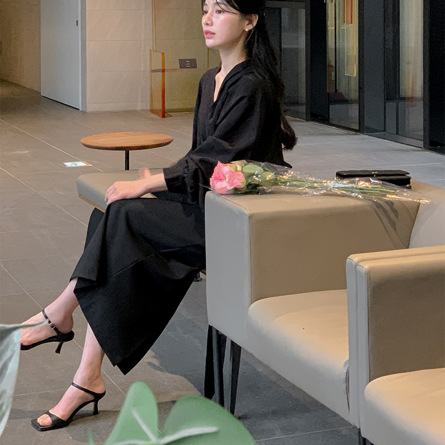 Длинная юбка H-силуэта с карманами