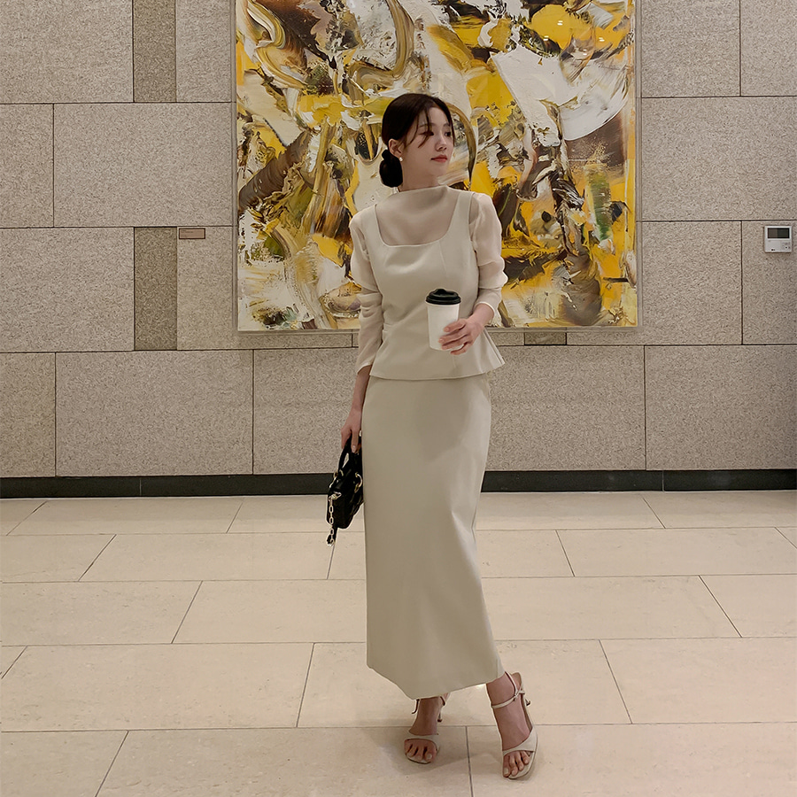 Длинная юбка H-силуэта с карманами