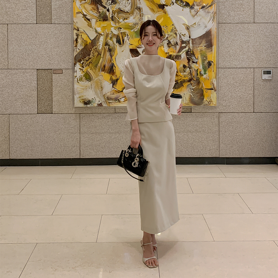 Длинная юбка H-силуэта с карманами