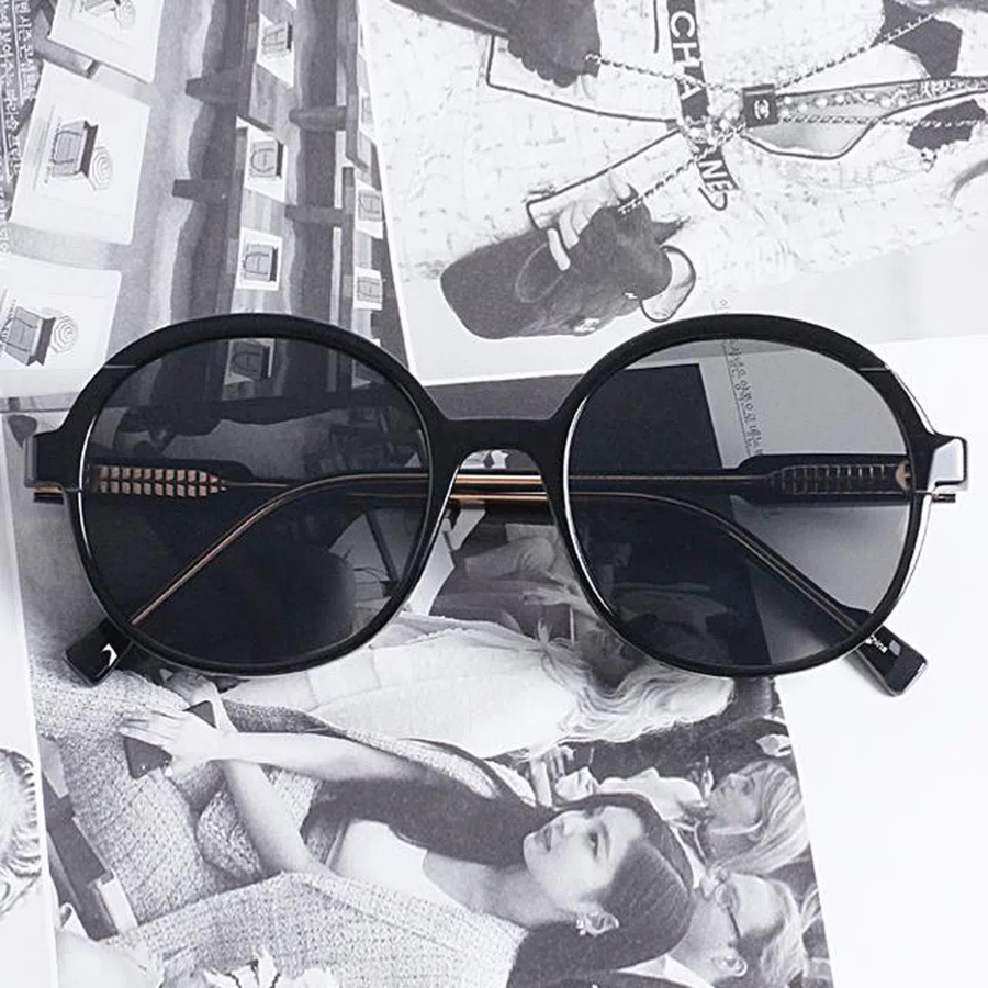 SKA-3052 Retro Round Sunglasses — женские оверсайз очки в винтажной оправе