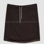 Миди-юбка с принтом в виде сердечек