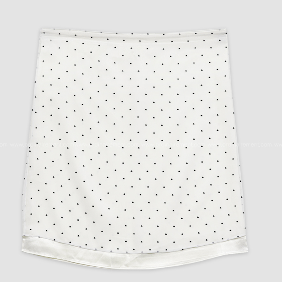 Миди-юбка с принтом в виде сердечек