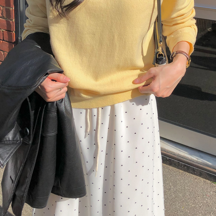 Миди-юбка с принтом в виде сердечек