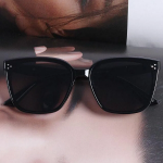 SKA-3053 Flatbar Square-Round Sunglasses — женские оверсайз солнцезащитные очки с плоской дужкой и комбинированной оправой