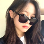 SKA-3053 Flatbar Square-Round Sunglasses — женские оверсайз солнцезащитные очки с плоской дужкой и комбинированной оправой