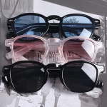 SKA-3049 Unisex Blue & Pink Tint Sunglasses — стильные повседневные солнцезащитные очки в массивной оправе