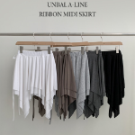 Асимметричная миди-юбка A-силуэта с бантом