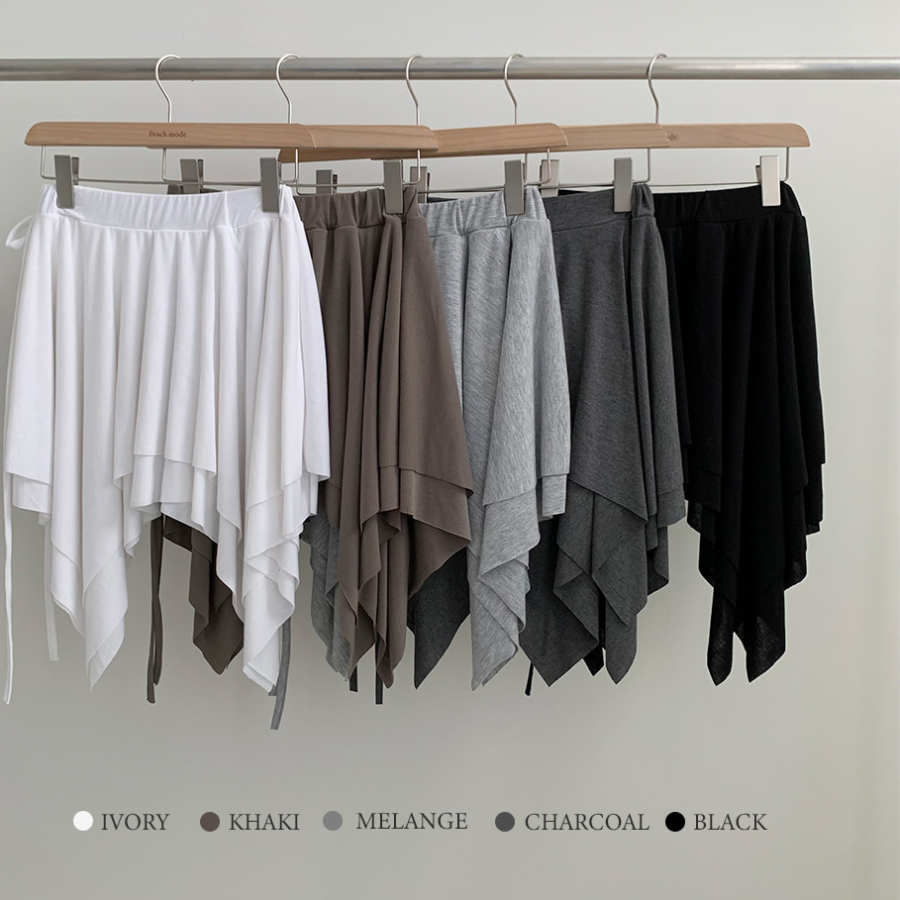 Асимметричная миди-юбка A-силуэта с бантом