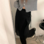 Миди-юбка с эффектом слоистого кроя в стиле "half paper"