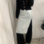 Миди-юбка с эффектом слоистого кроя в стиле "half paper"