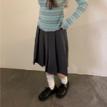 Винтажная плиссированная миди-юбка