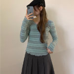 Винтажная плиссированная миди-юбка