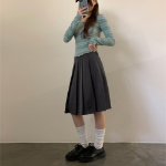 Винтажная плиссированная миди-юбка