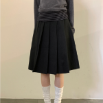 Винтажная плиссированная миди-юбка