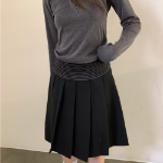 Винтажная плиссированная миди-юбка