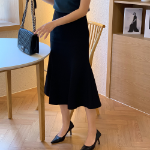 Миди-юбка в стиле «русалка» с принтом вишнёвого цветка