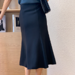 Миди-юбка в стиле «русалка» с принтом вишнёвого цветка