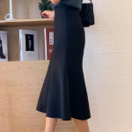 Миди-юбка в стиле «русалка» с принтом вишнёвого цветка