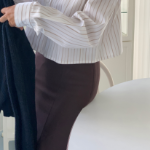 Миди-юбка в стиле «русалка» с принтом вишнёвого цветка