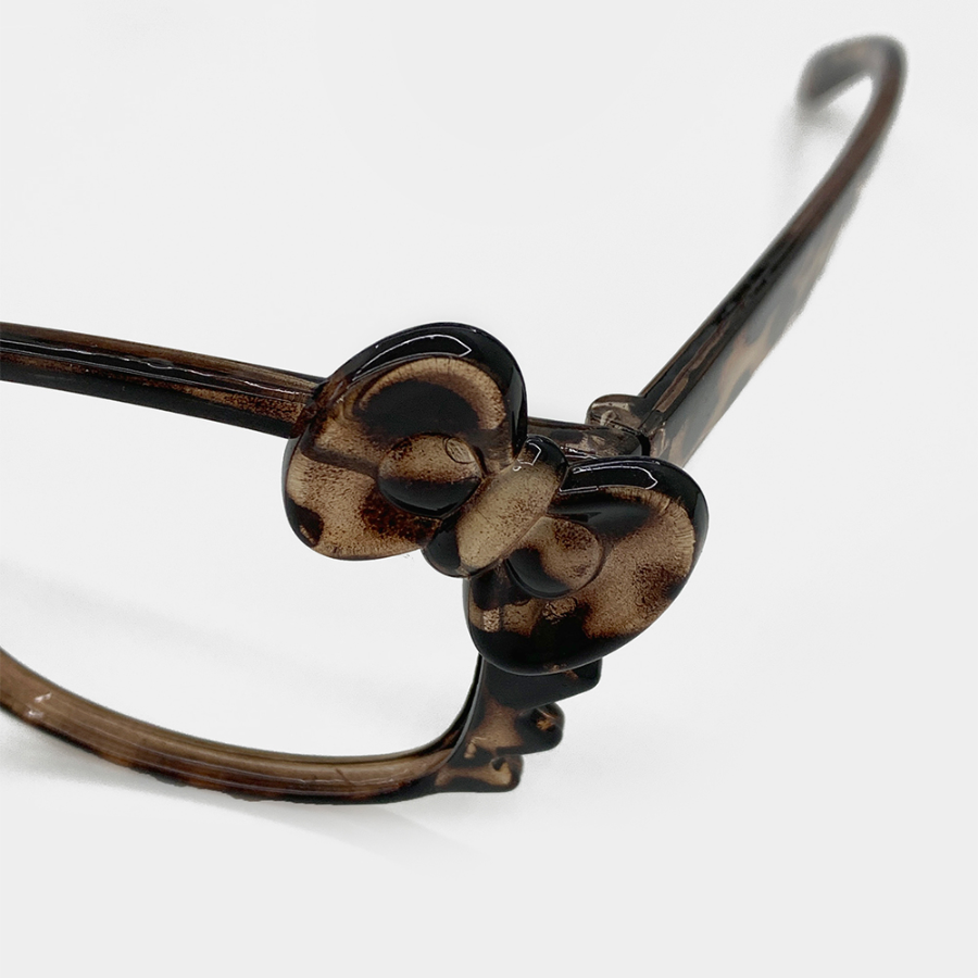 Kittyon Leopard Ribbon Cat Glasses — игривый стиль с ретро-шармом