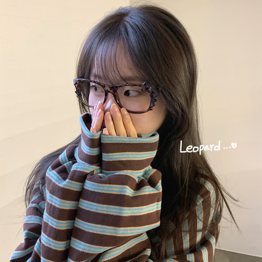 Kittyon Leopard Ribbon Cat Glasses — игривый стиль с ретро-шармом