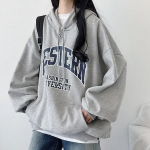 Свободный размер-Серый-Худи