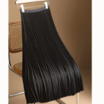 Плиссированная юбка A-силуэта с высокой посадкой